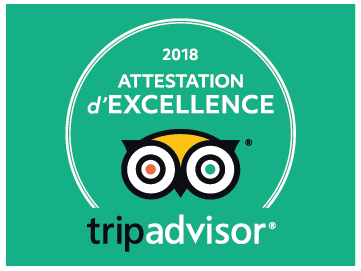 Attestation d'excellence Tripadvisor