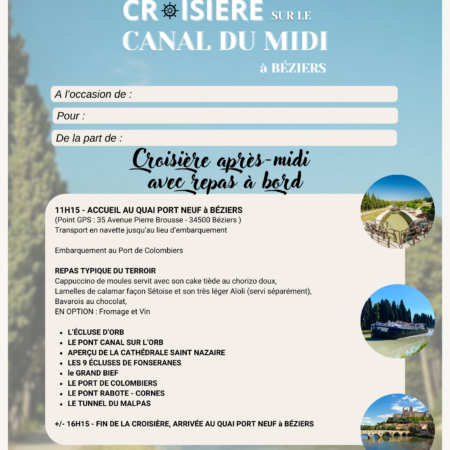 Une péniche est une embarcation fluviale à fond plat, spécialement conçue pour naviguer sur les canaux et les rivières. Elle est souvent caractérisée par sa forme rectangulaire et sa structure solide en acier ou en bois. Les péniches étaient traditionnellement utilisées pour transporter des marchandises le long des voies navigables, mais elles ont depuis été transformées en des espaces de vie et de loisirs uniques. Aujourd'hui, une péniche peut servir de résidence flottante, d'hôtel, de restaurant ou même de lieu de divertissement. Elle offre un mode de vie pittoresque et tranquille, permettant aux personnes de vivre au plus près de l'eau et de profiter d'une expérience authentique et immersive sur les voies navigables. Avec leurs aménagements intérieurs confortables et leurs terrasses extérieures offrant une vue panoramique sur les paysages environnants, les péniches sont devenues des symboles de calme, de charme et de sérénité, offrant une évasion unique de la vie urbaine. BON CADEAU Après-midi avec repas à bord téléchargeable