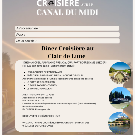 BON CADEAU DINER CROISIÈRE AU CLAIR DE LUNE téléchargeable